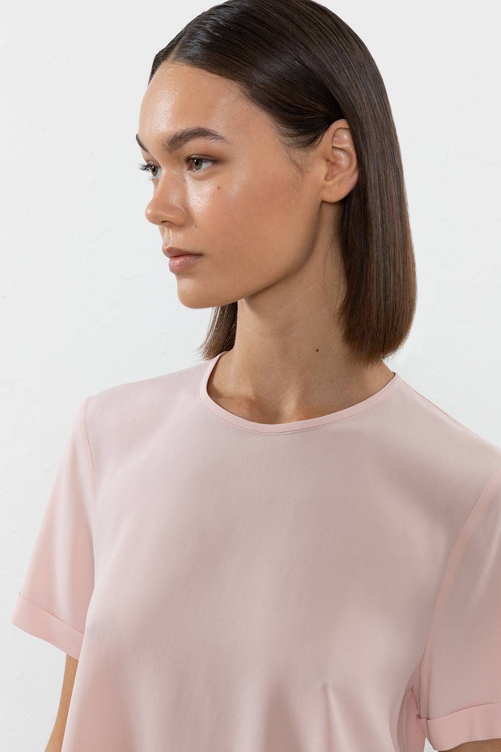 Peserico T-shirt In Crepe De Chine Misto Seta