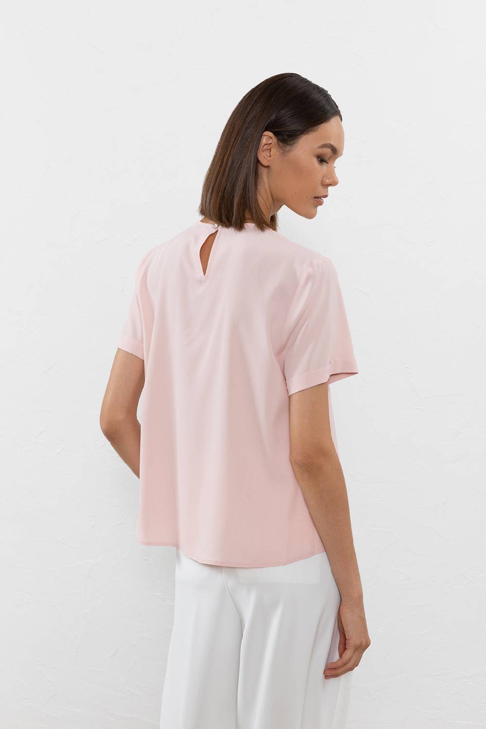 Peserico T-shirt In Crepe De Chine Misto Seta