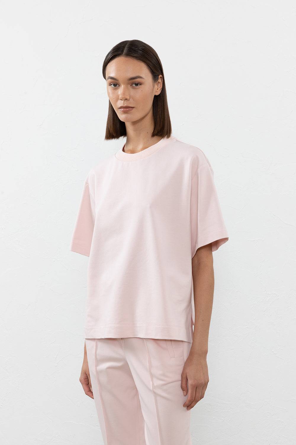 Peserico T-shirt In Felpa Leggera Di Cotone