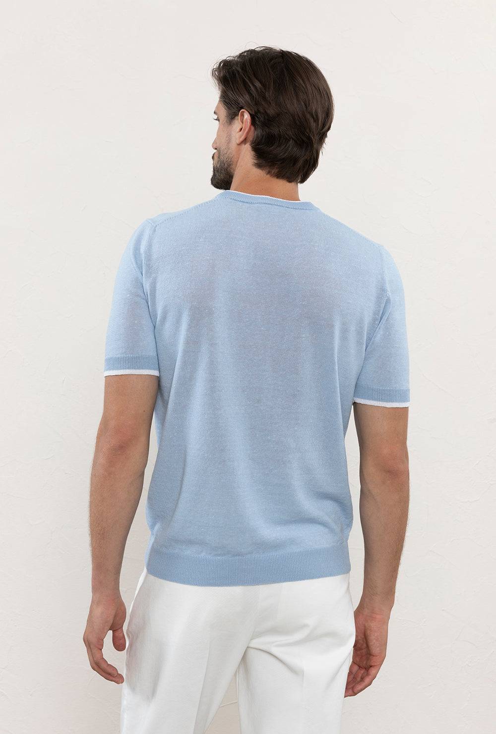 Peserico T-shirt In Filato Di Lino E Cotone Crépe