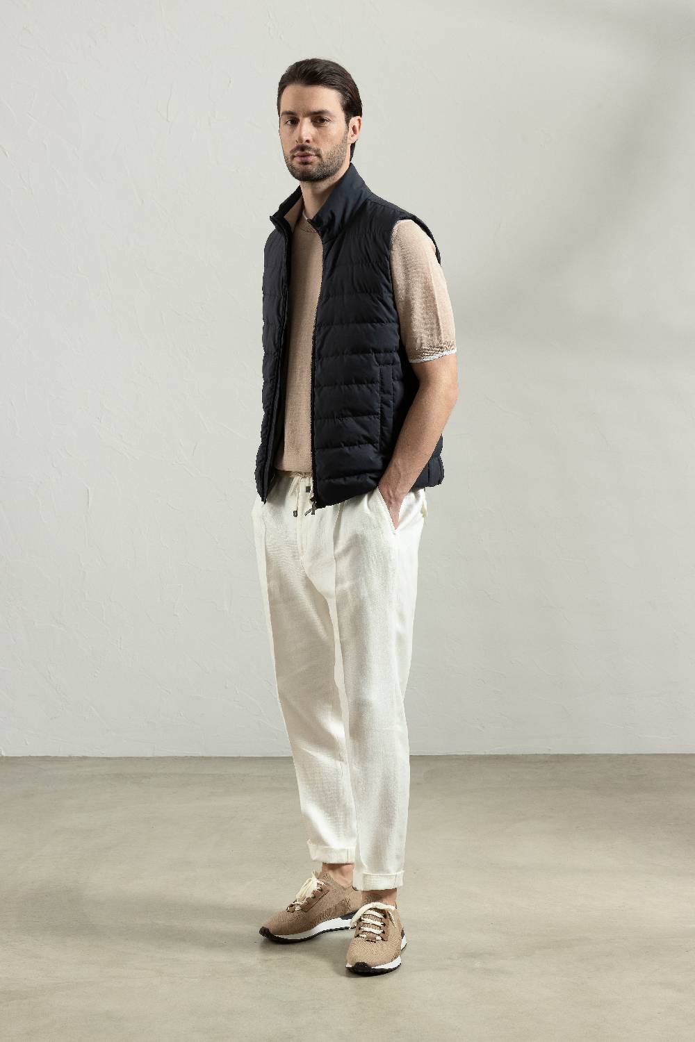 Peserico T-shirt In Filato Di Lino E Cotone Crépe