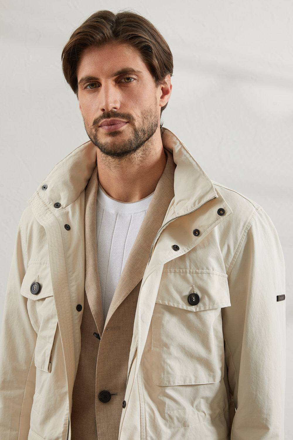 Peserico T-shirt In Filato Di Puro Cotone Crépe