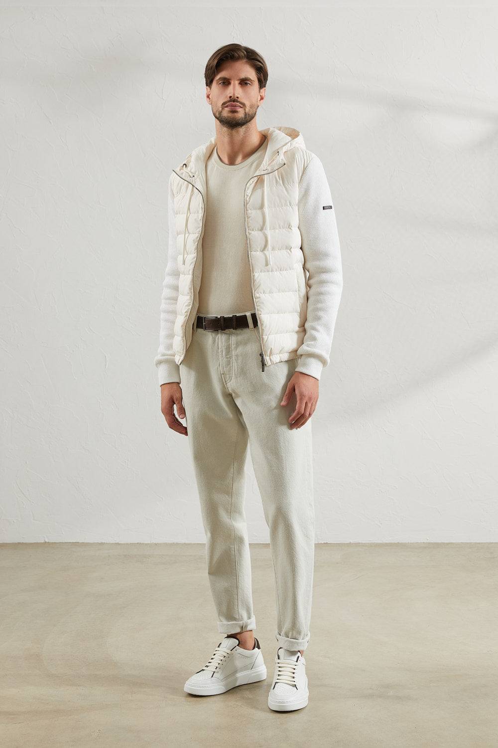 Peserico T-shirt In Filato Di Puro Cotone Crépe