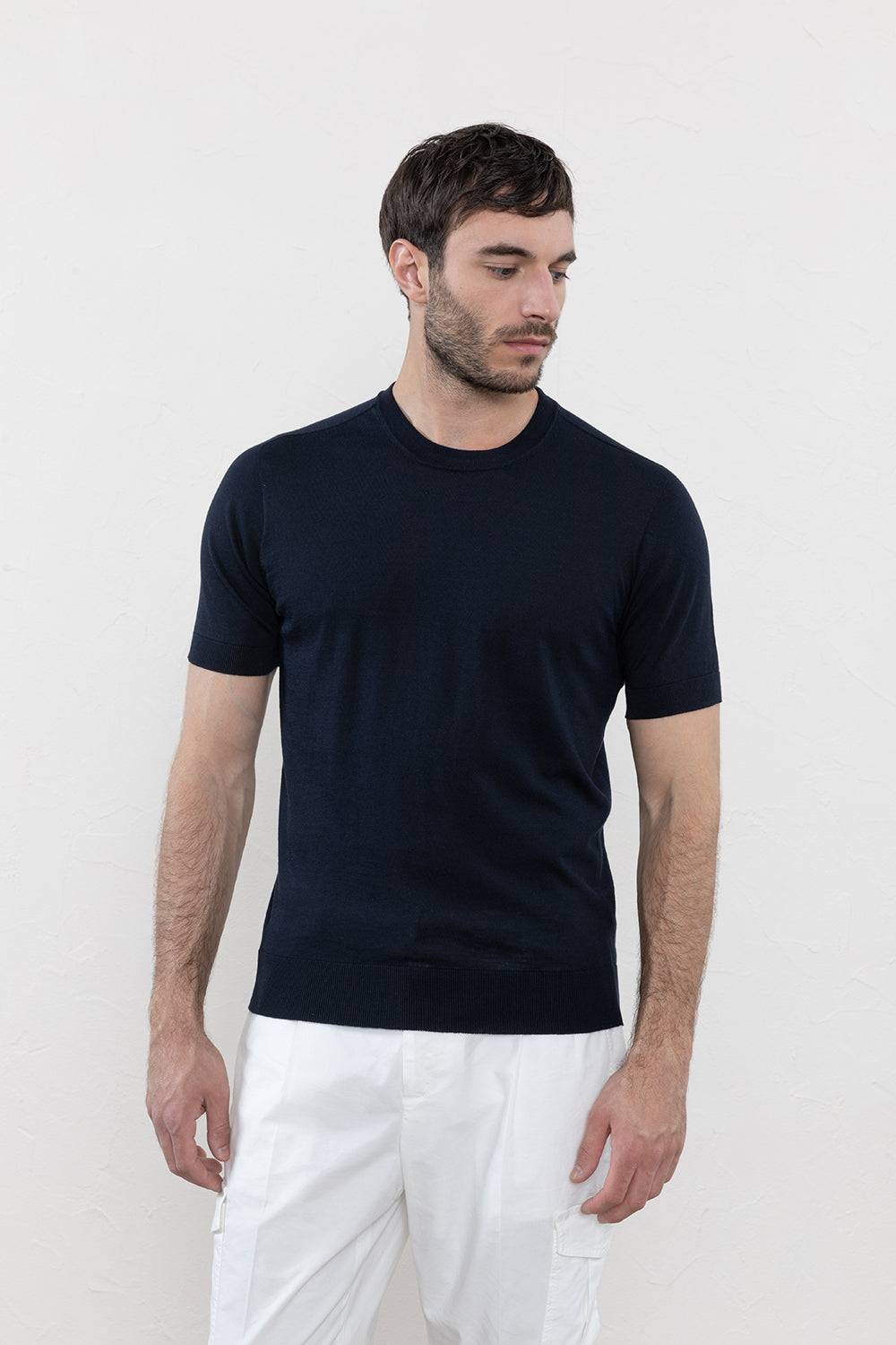 Peserico T-shirt in filato di seta cotone