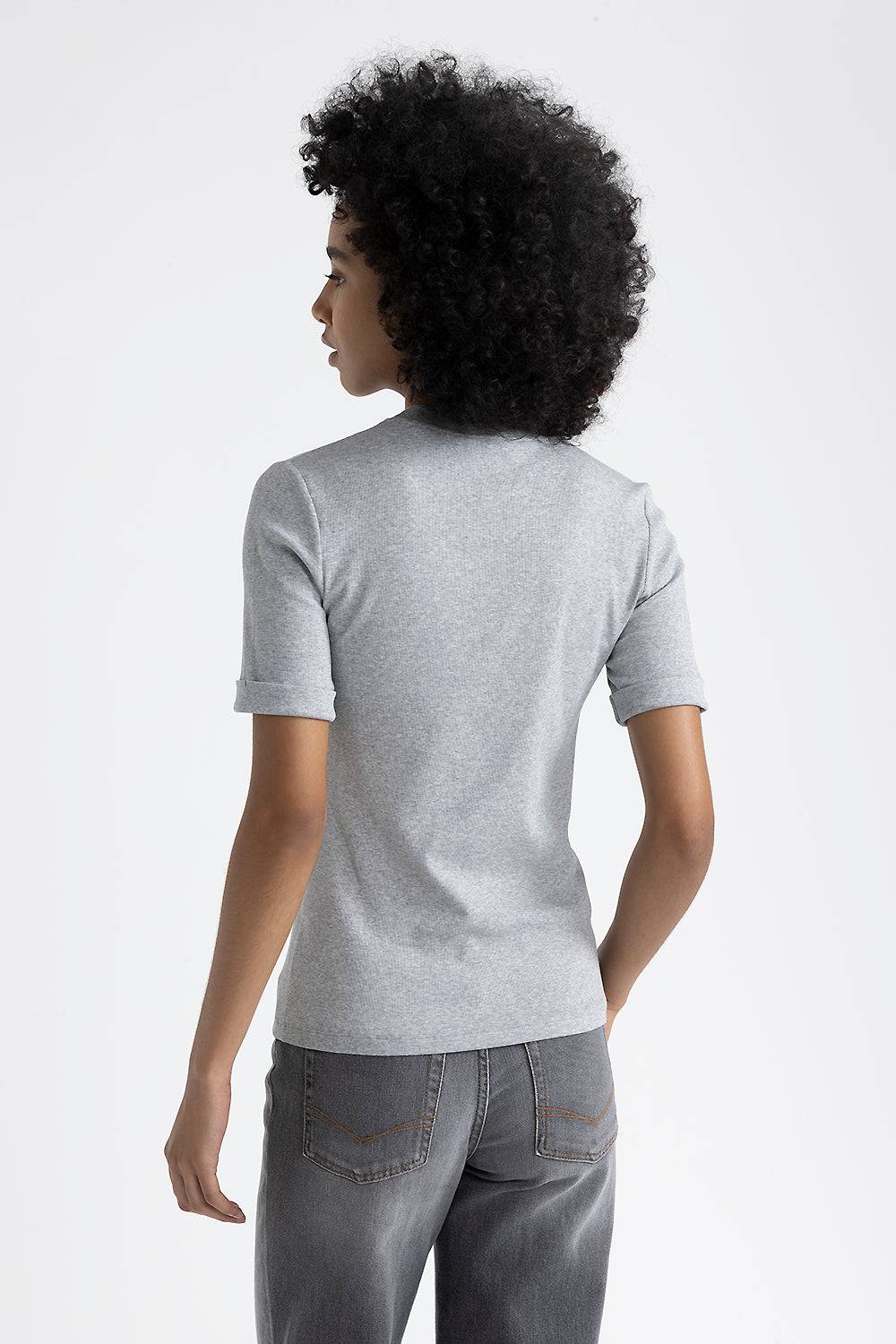 Peserico T-shirt In Jersey Con Punto Luce