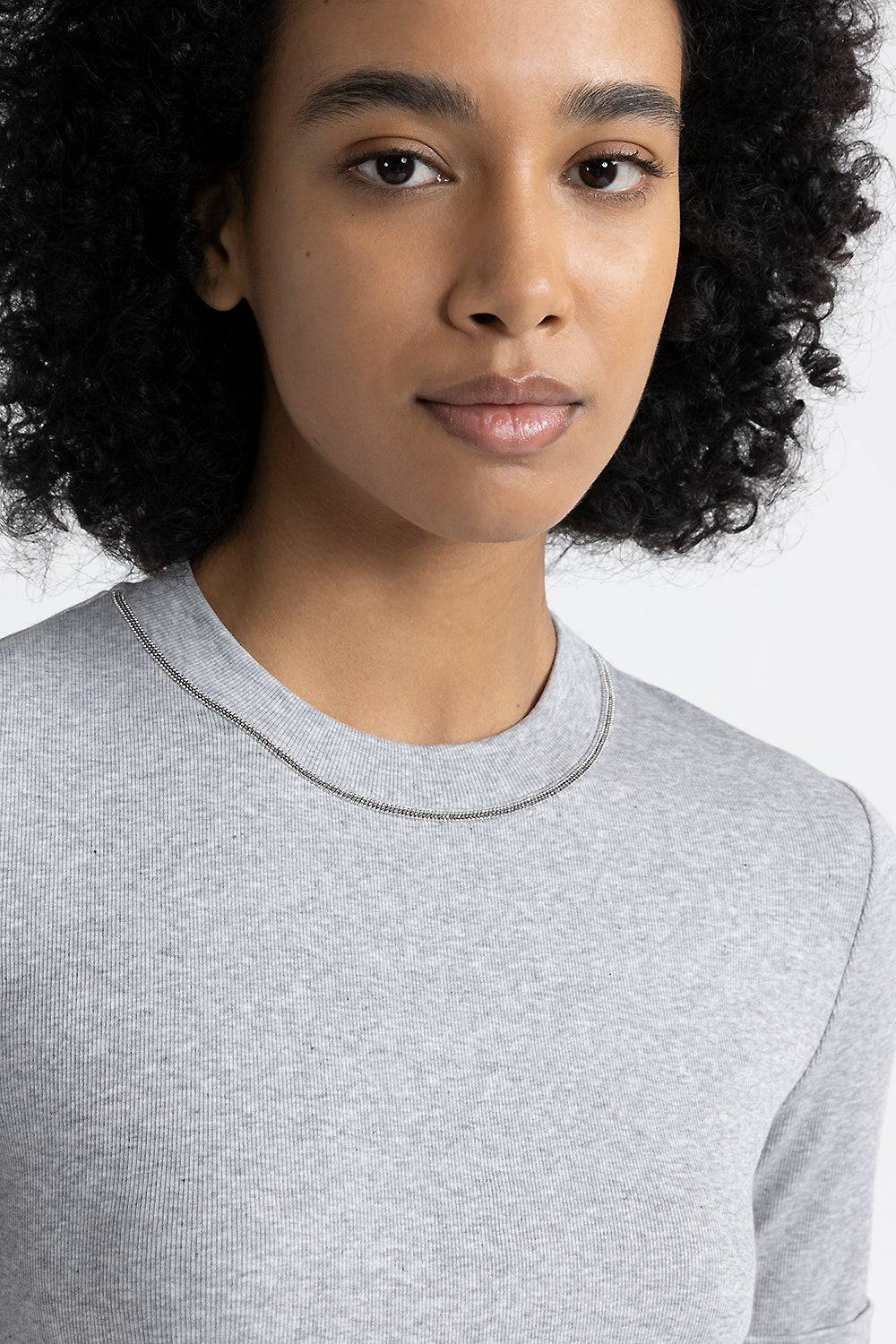 Peserico T-shirt In Jersey Con Punto Luce