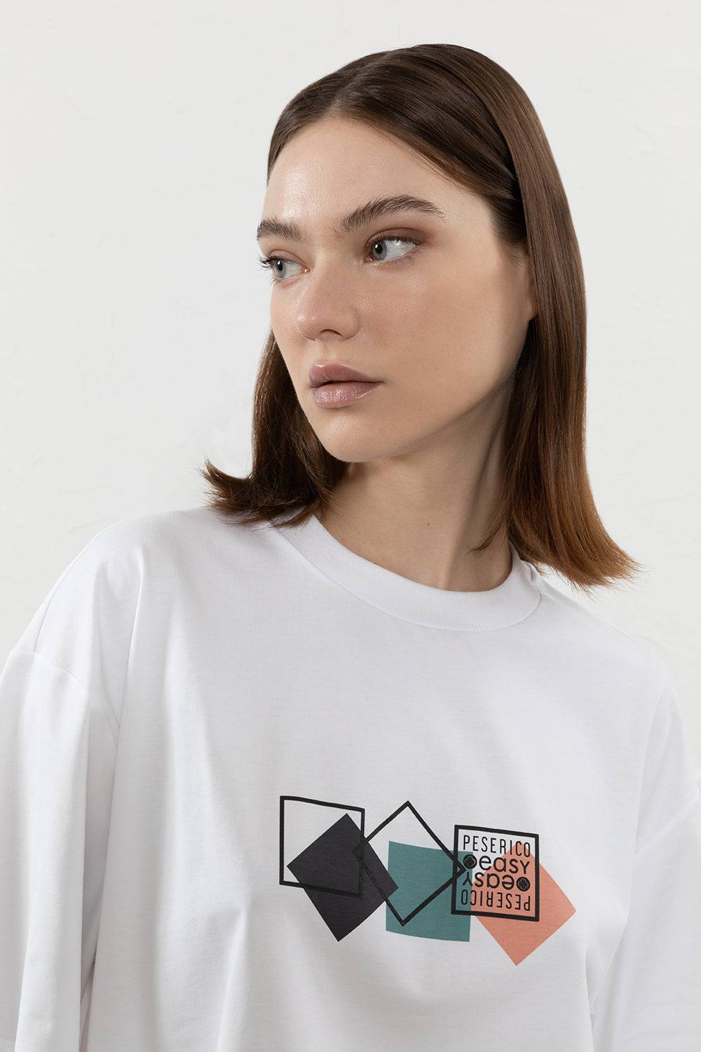 Peserico T-shirt In Jersey Di Cotone