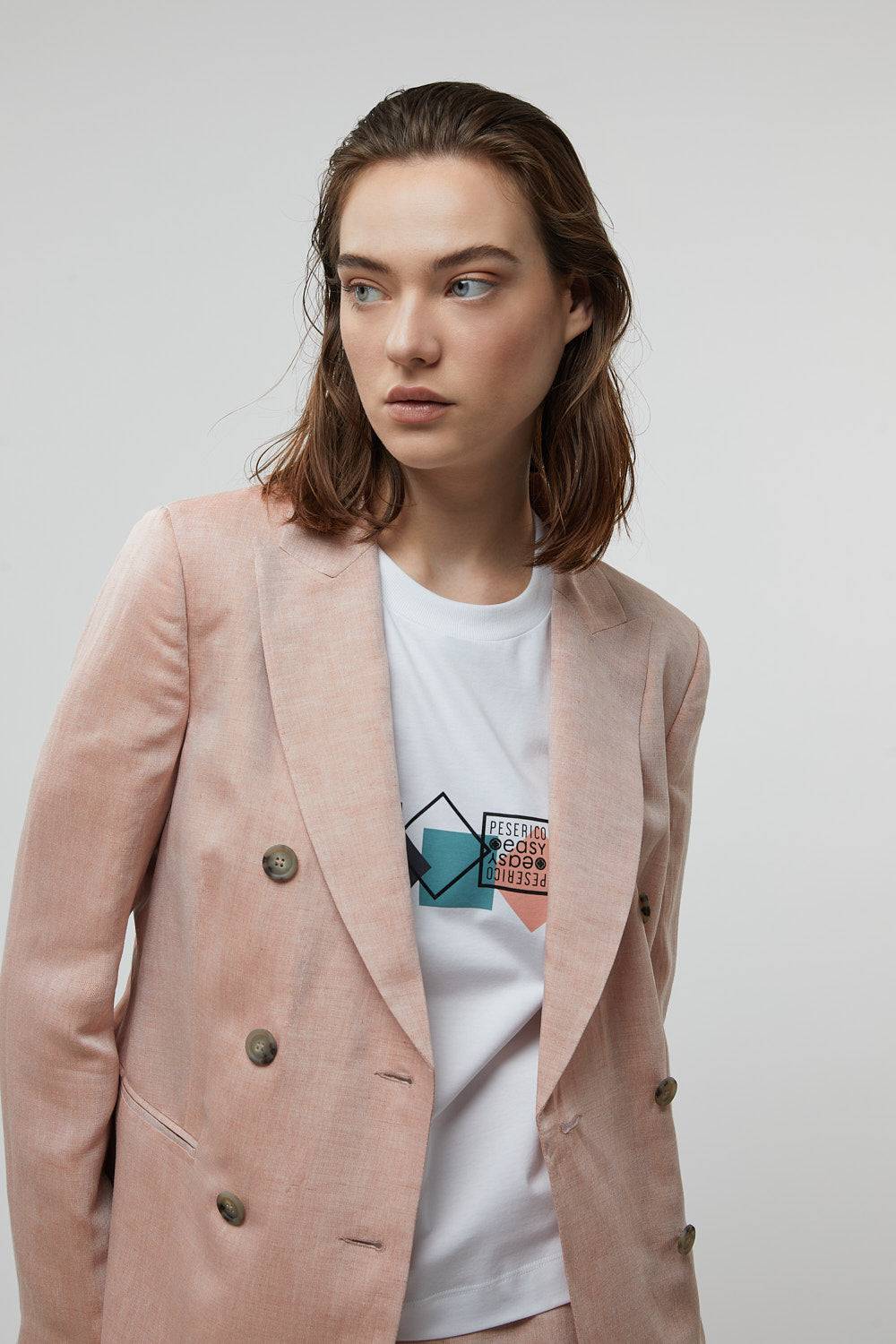 Peserico T-shirt In Jersey Di Cotone