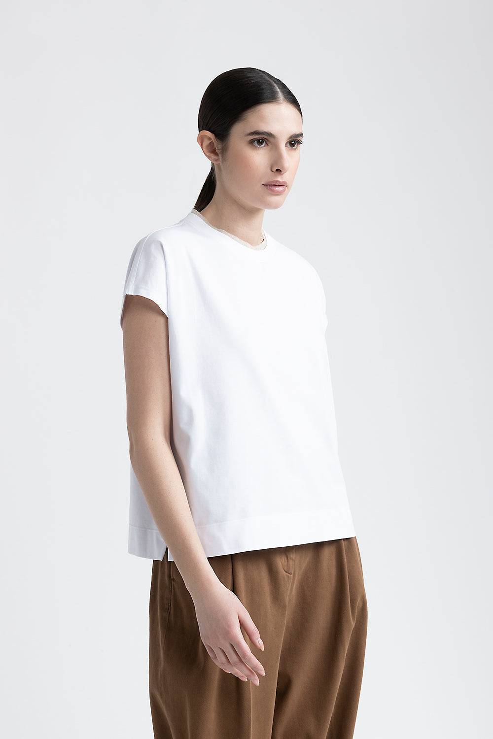 Peserico T-shirt in jersey di cotone