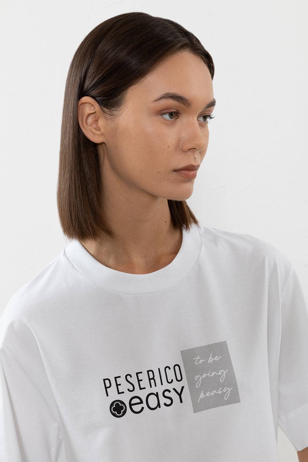 Peserico T-shirt In Jersey Di Cotone
