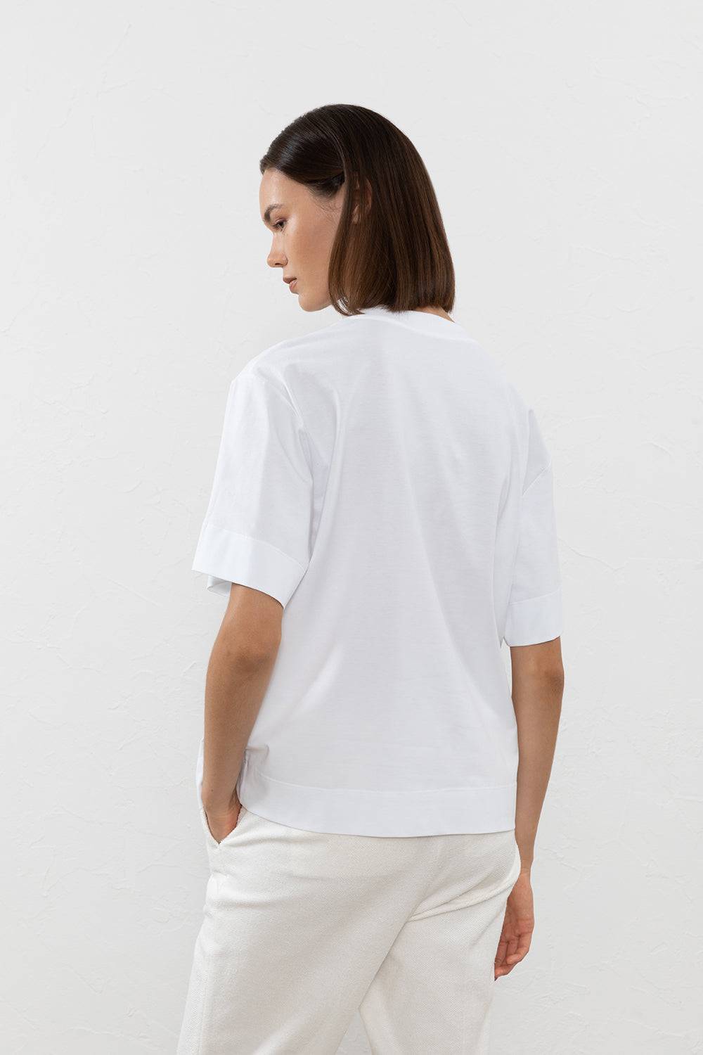 Peserico T-shirt In Jersey Di Cotone