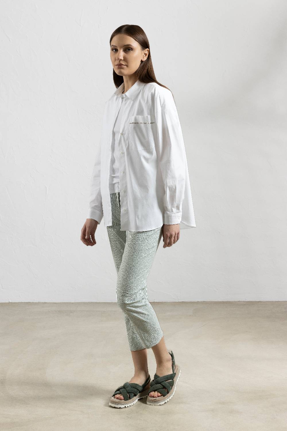 Peserico T-shirt In Microcostina Di Jersey Stretch