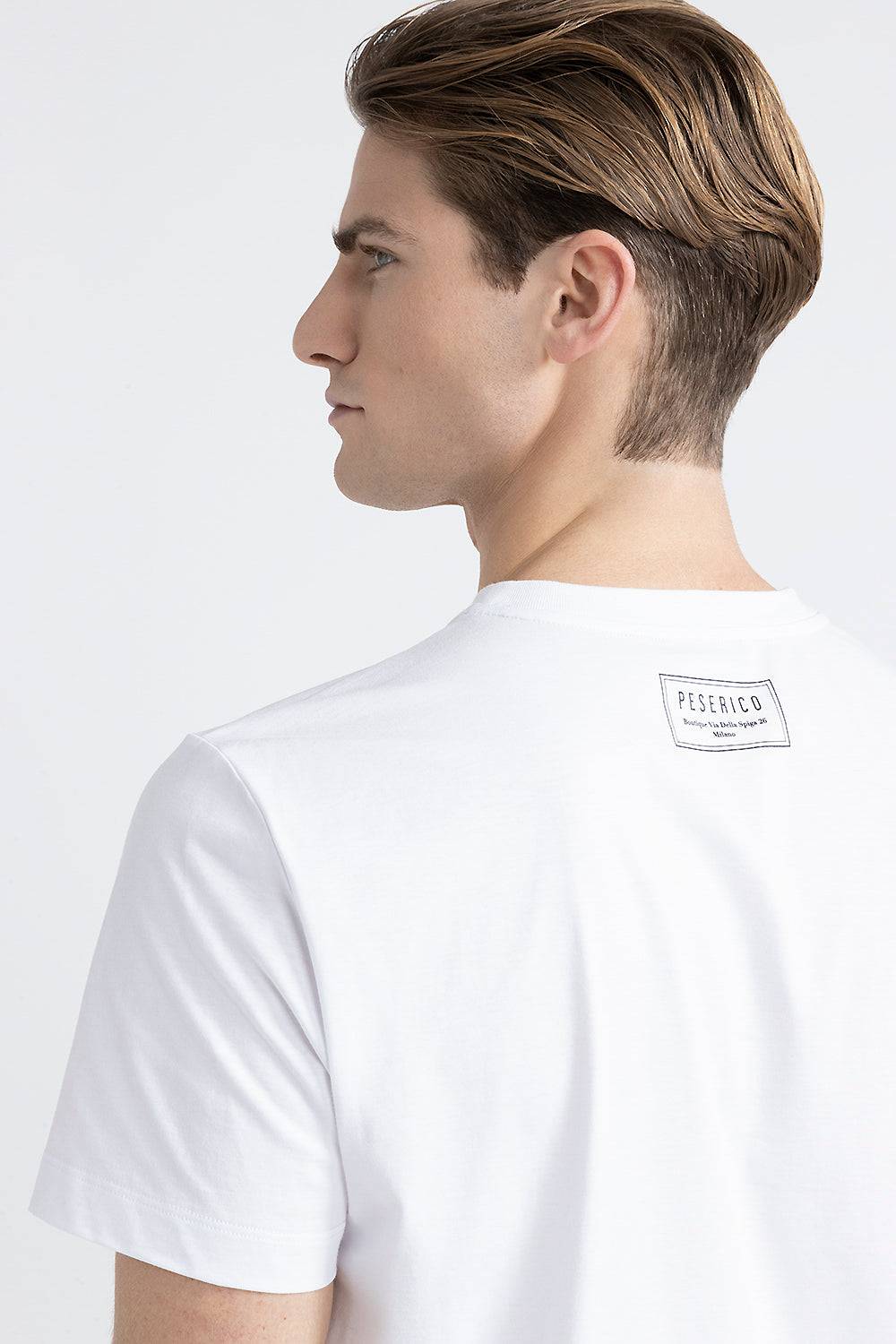 Peserico T-shirt In Morbido Jersey Di Puro Cotone