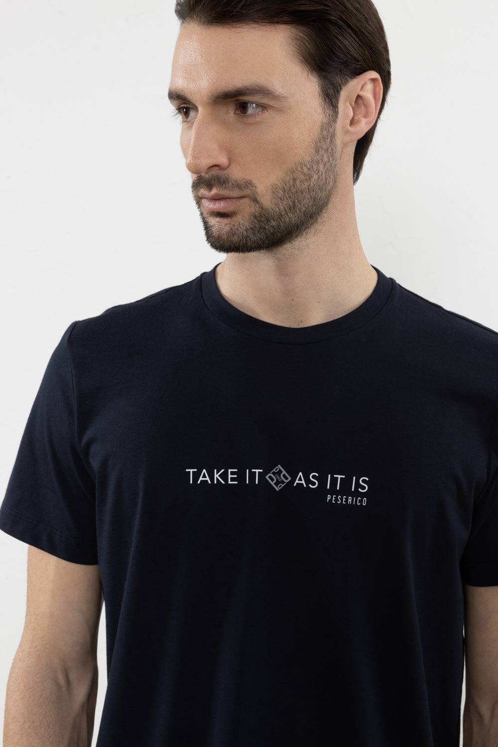 Peserico T-shirt In Morbido Jersey Di Puro Cotone