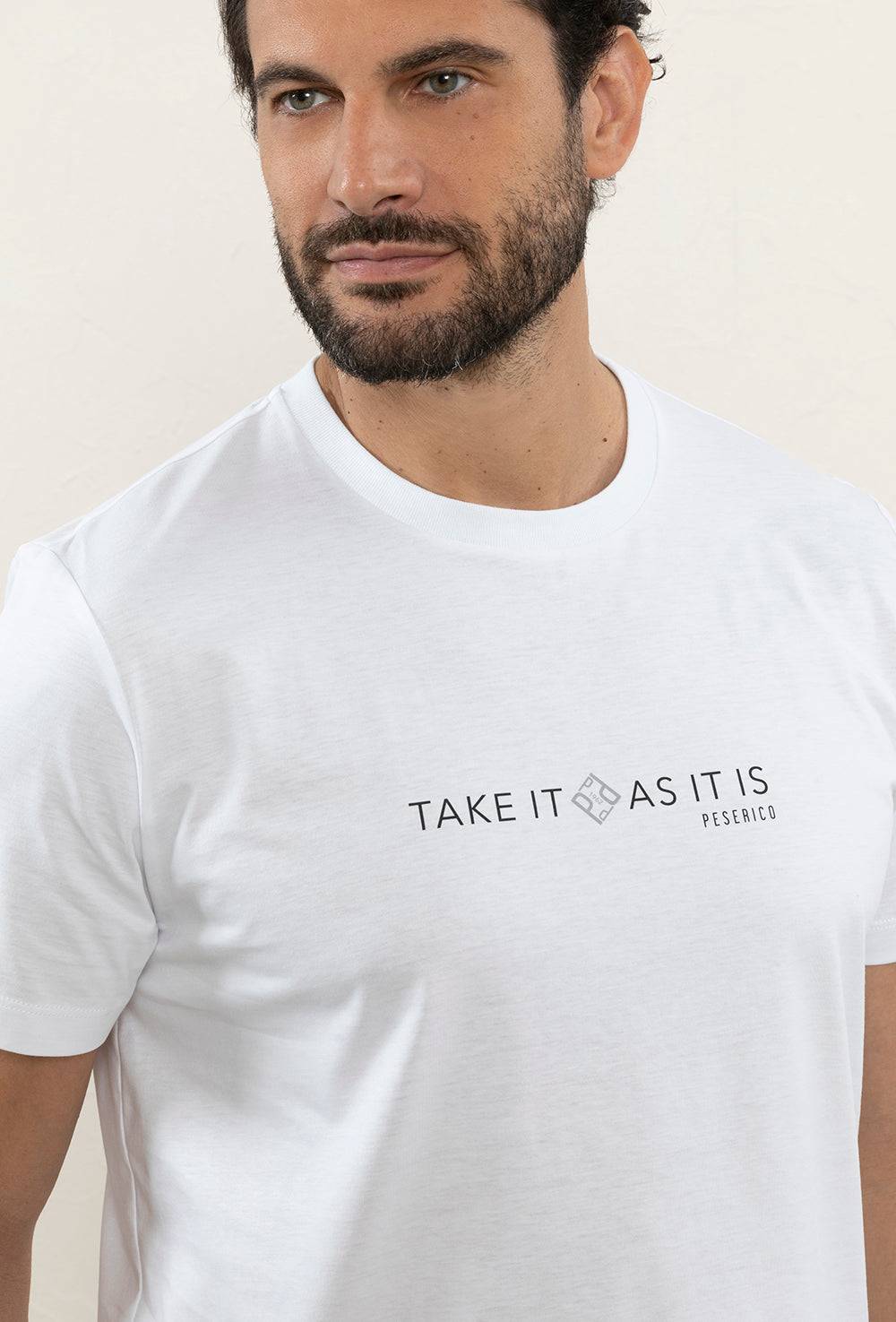 Peserico T-shirt In Morbido Jersey Di Puro Cotone