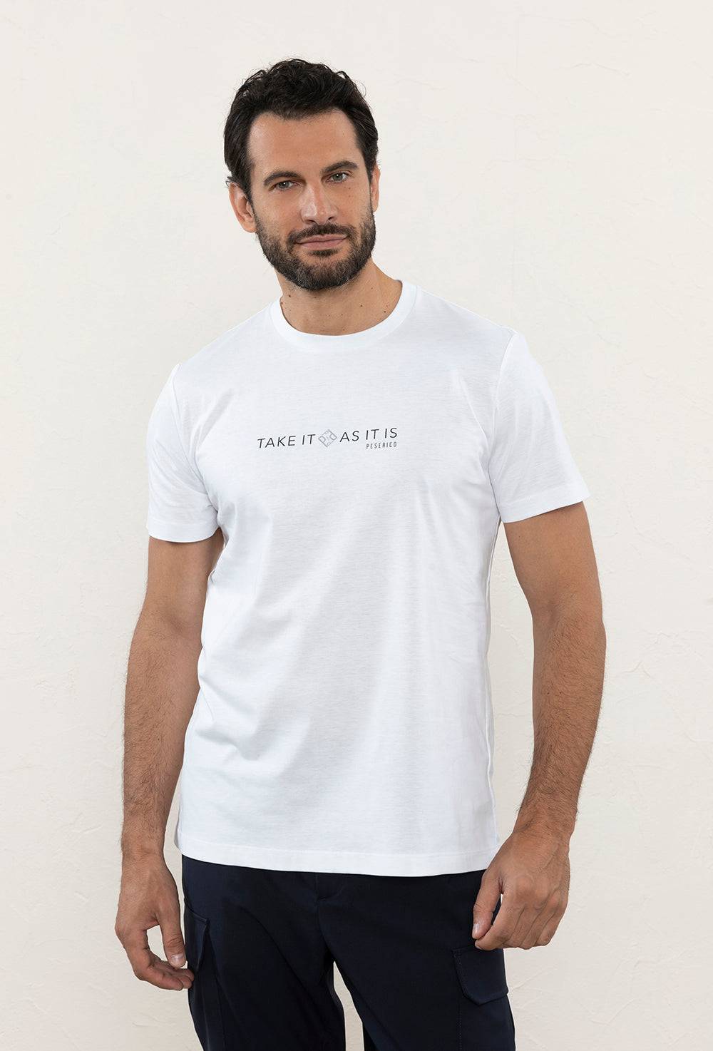 Peserico T-shirt in morbido jersey di puro cotone