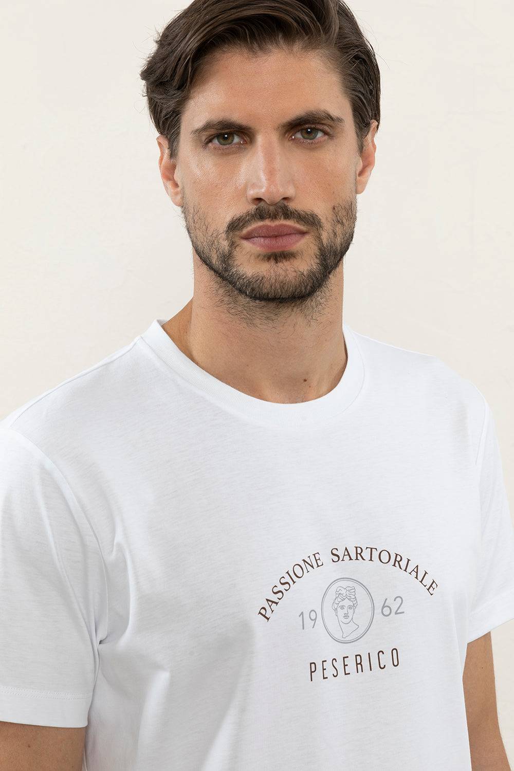 Peserico T-shirt In Morbido Jersey Di Puro Cotone