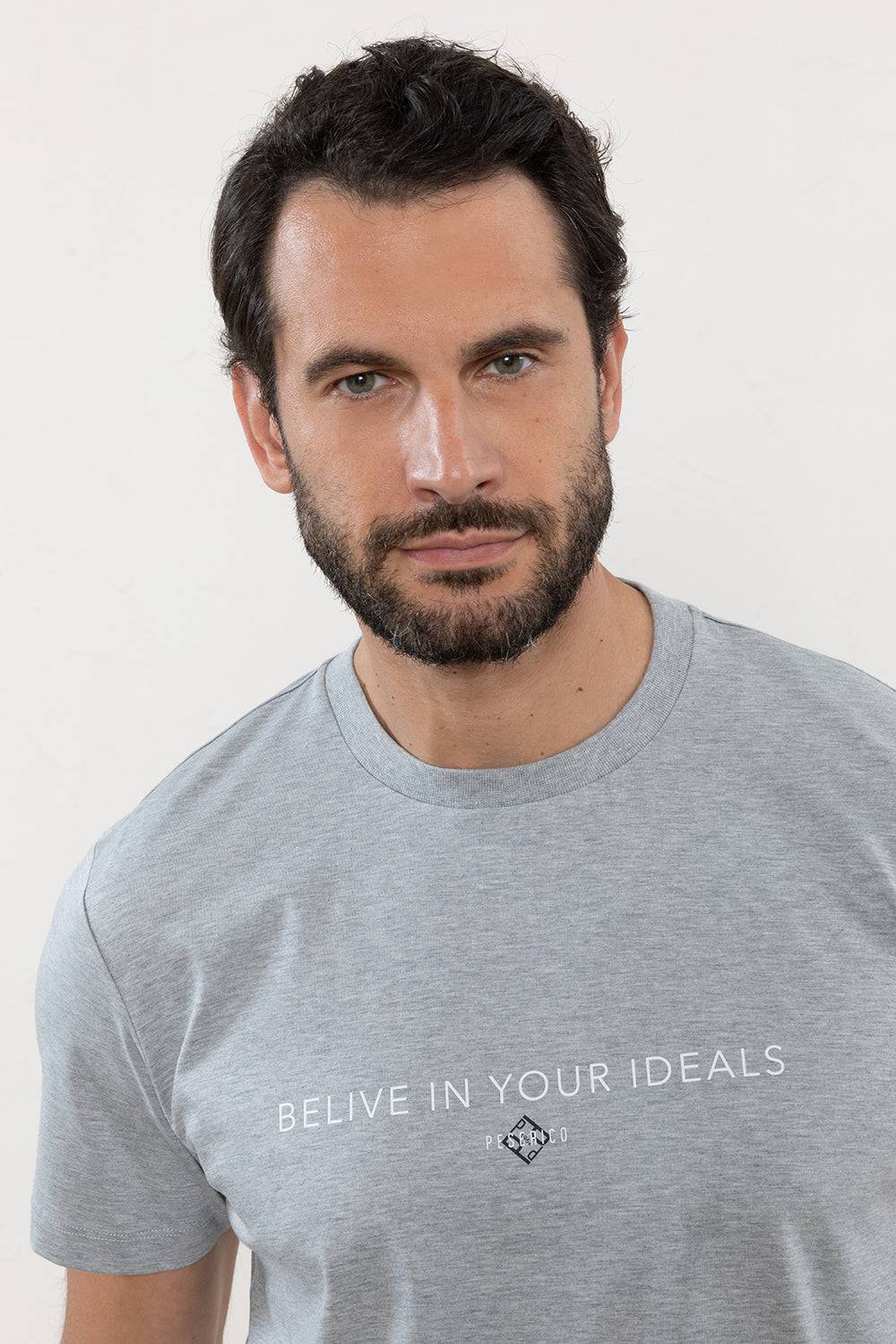 Peserico T-shirt In Morbido Jersey Di Puro Cotone