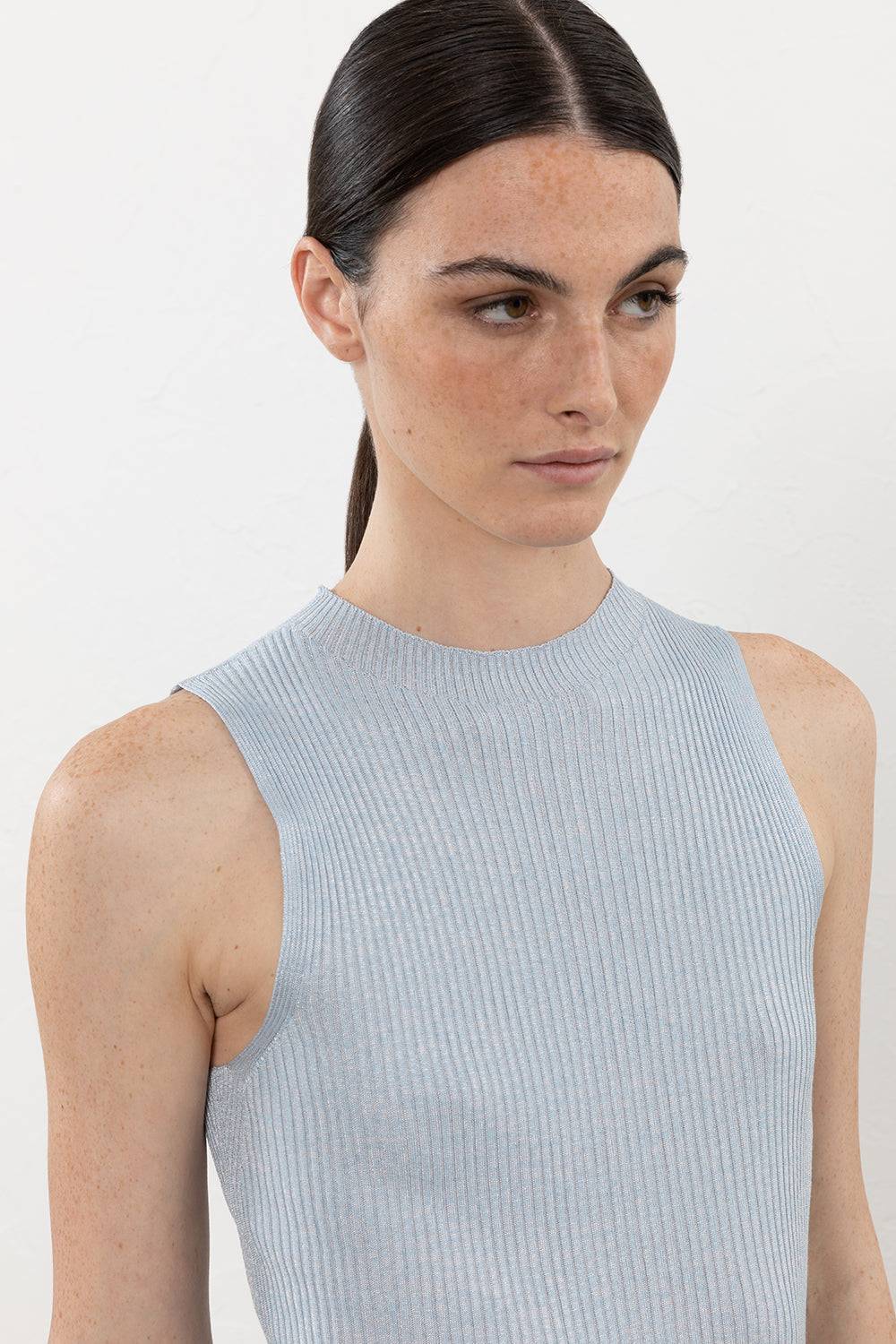 Peserico Top A Coste In Filato Di Viscosa