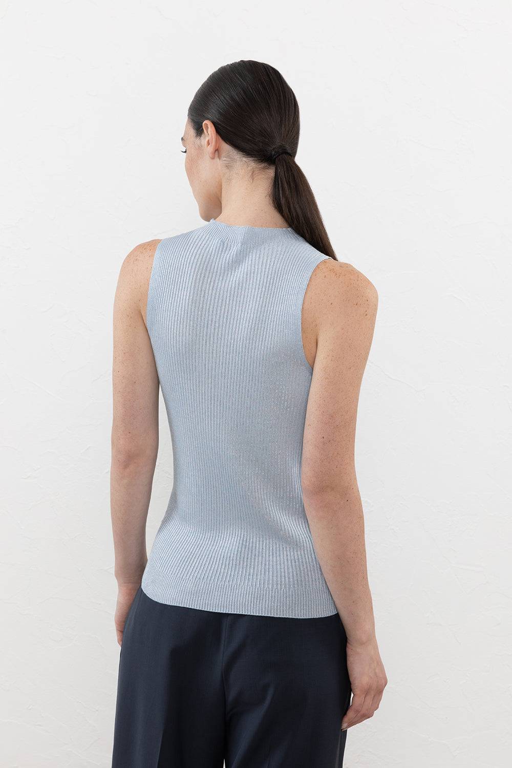 Peserico Top A Coste In Filato Di Viscosa