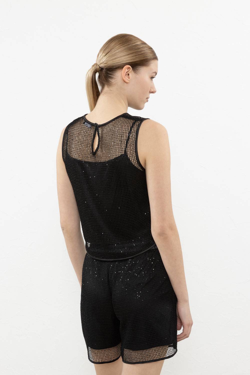 Peserico Top A Rete Con Micropaillettes