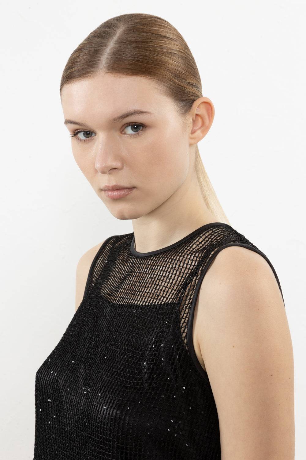 Peserico Top A Rete Con Micropaillettes