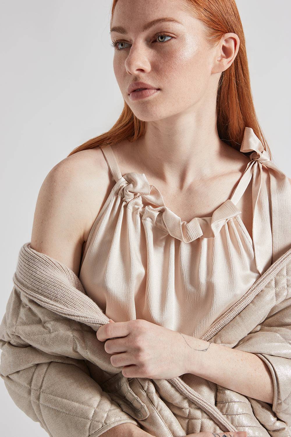 Peserico Top Con Collo Arricciato