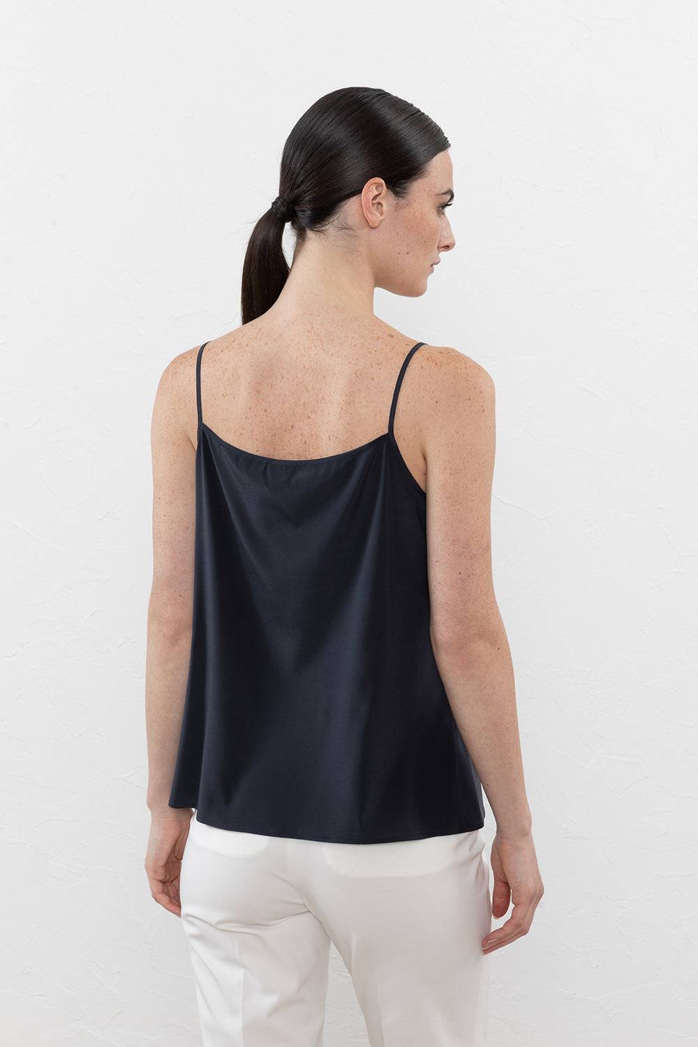 Peserico Top In Crepe De Chine In Seta Stretch