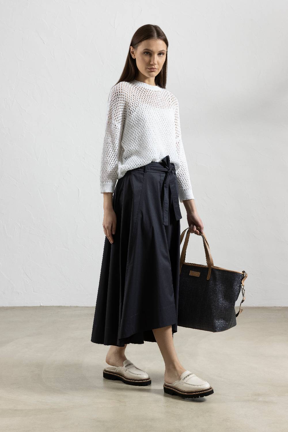 Peserico Top In Crepe De Chine In Seta Stretch