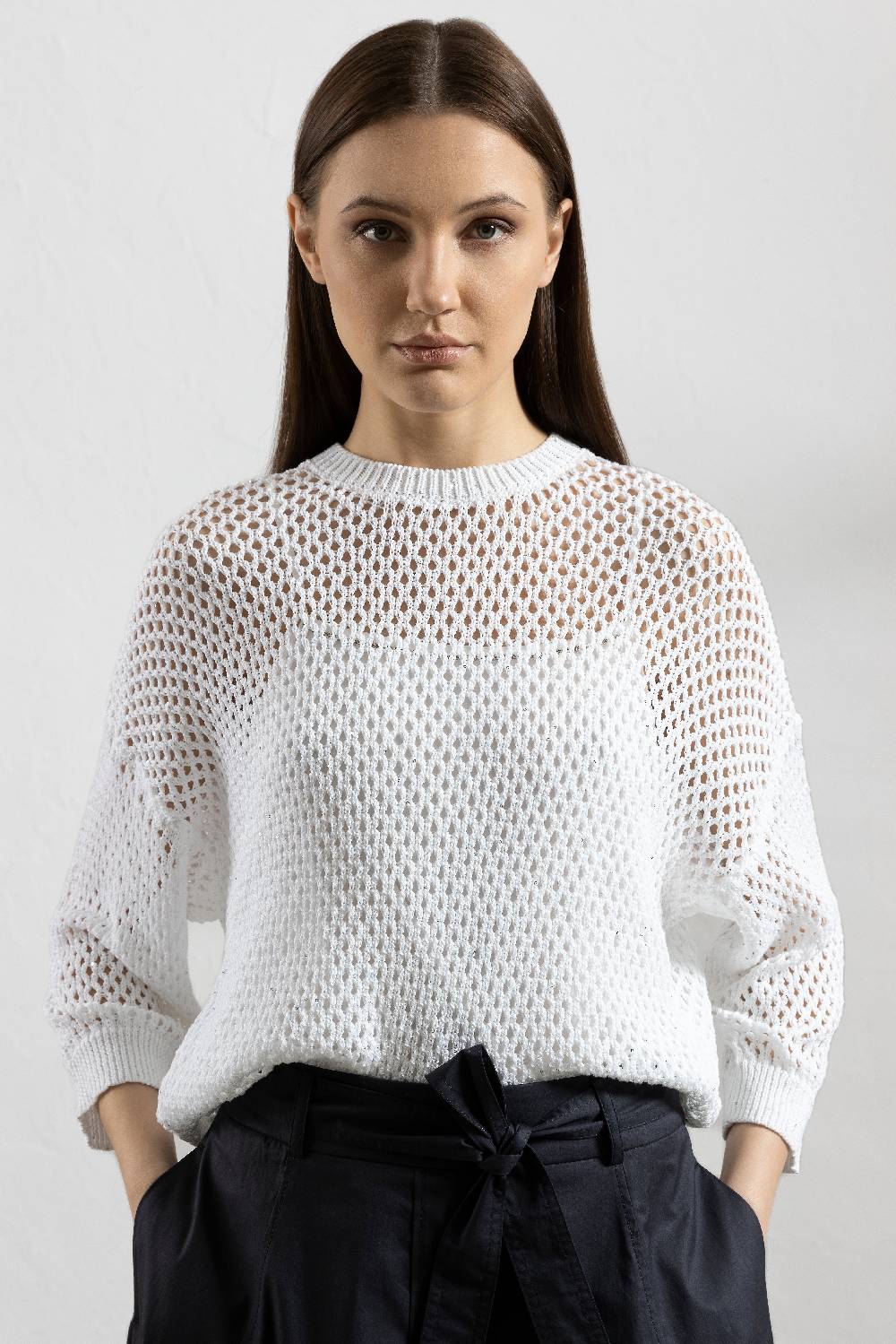 Peserico Top In Crepe De Chine In Seta Stretch