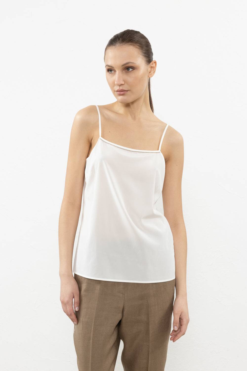 Peserico Top in crepe de chine in seta stretch