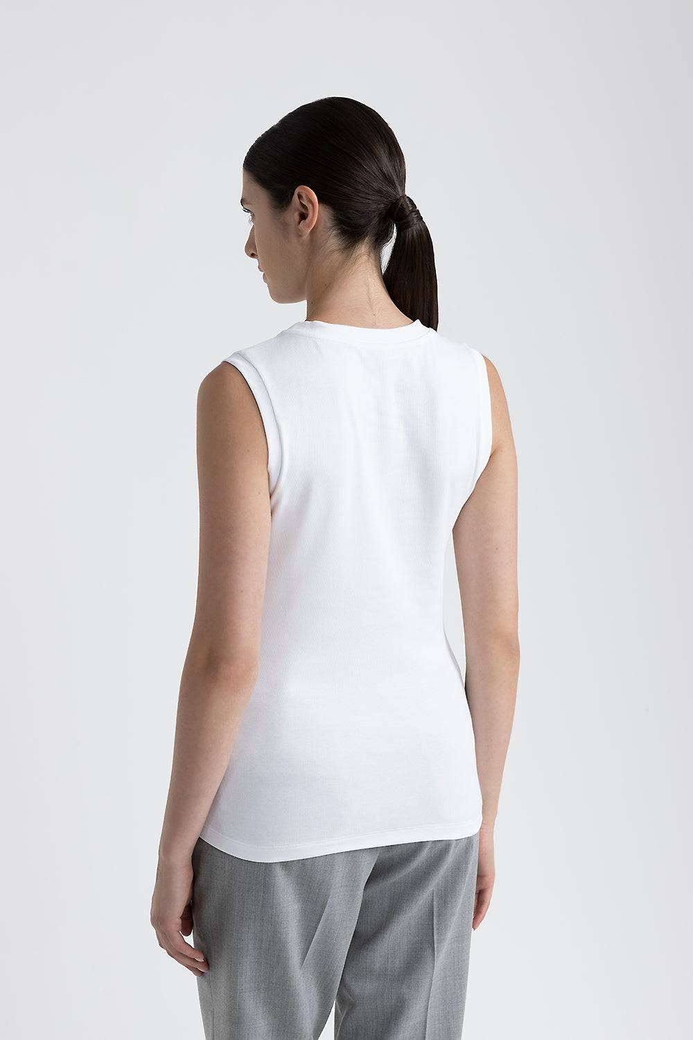 Peserico Top In Jersey Stretch Con Punto Luce