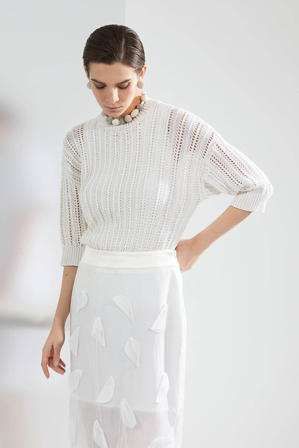 Peserico Top In Microcostina Jersey Stretch