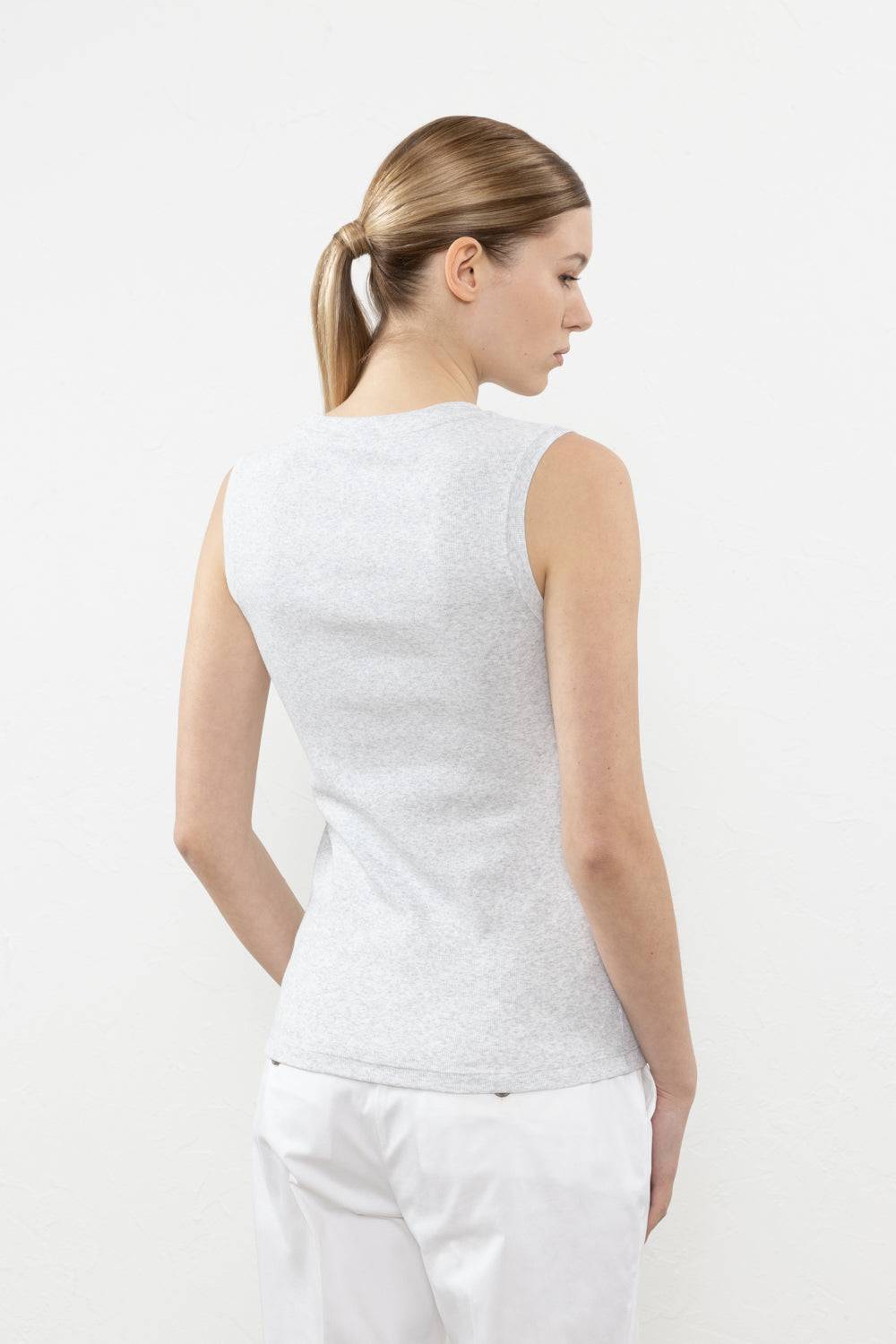 Peserico Top In Microcostina Jersey Stretch