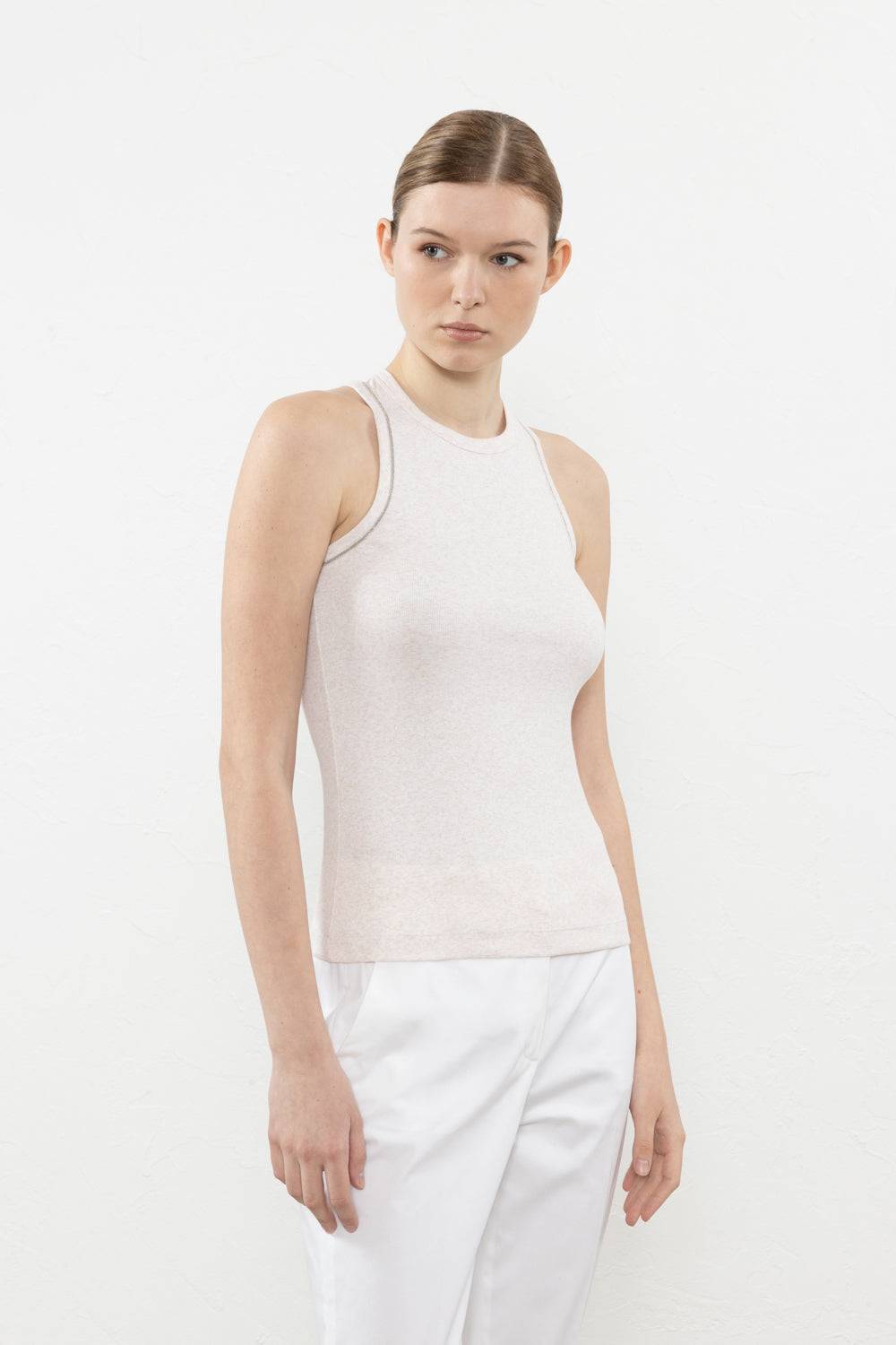 Peserico Top in microcostina jersey stretch