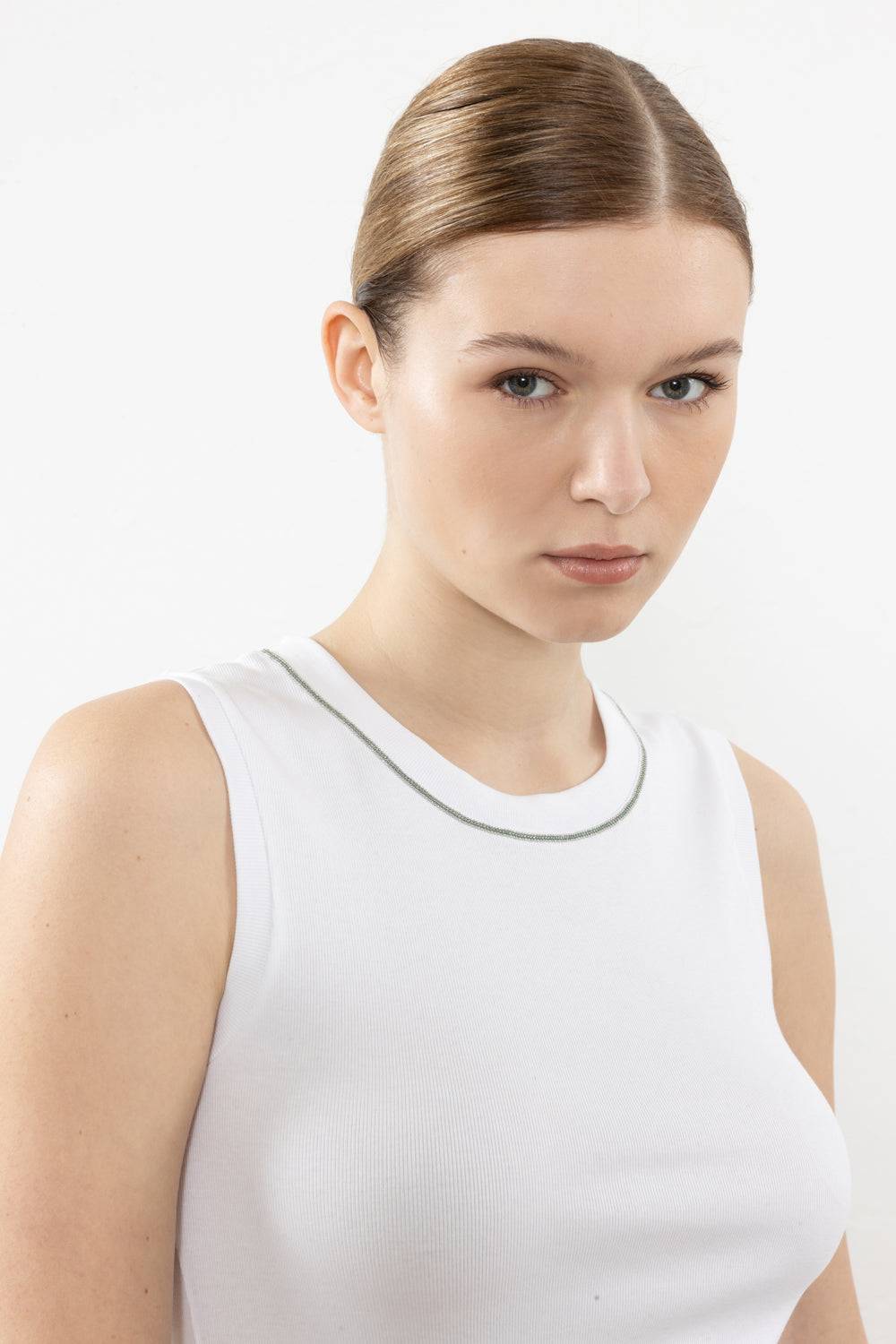 Peserico Top In Microcostina Jersey Stretch