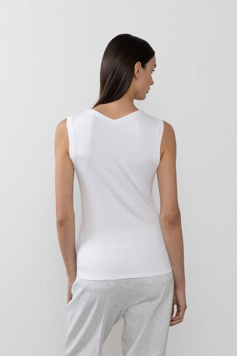 Peserico Top In Microcostina Jersey Stretch