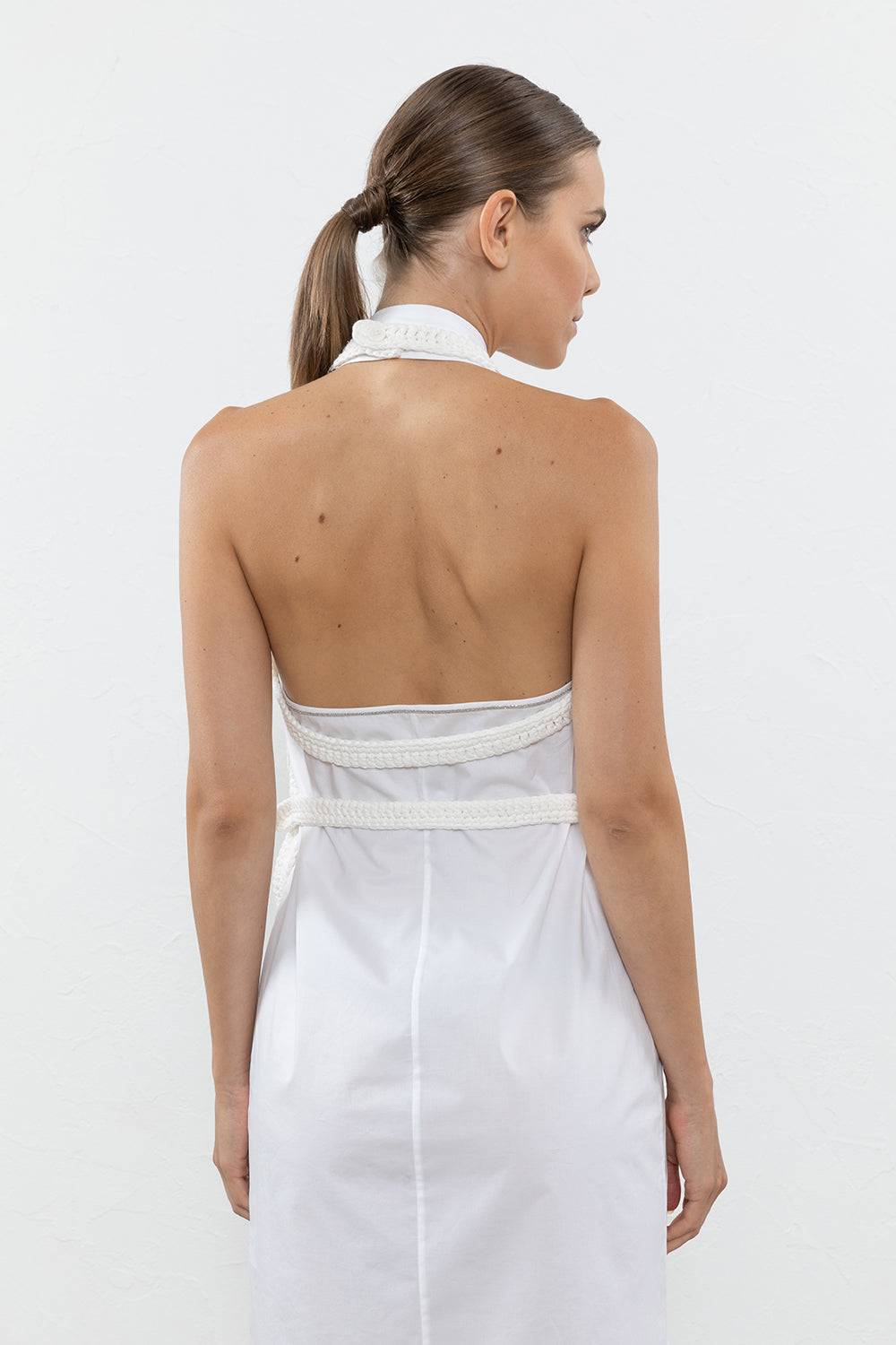 Peserico Top In Puro Cotone Lavorato A Crochet