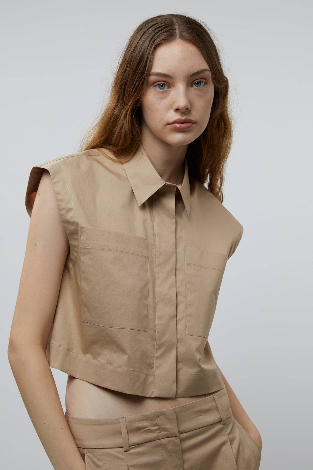 Peserico Top In Raso Leggero Di Cotone Mano Vela