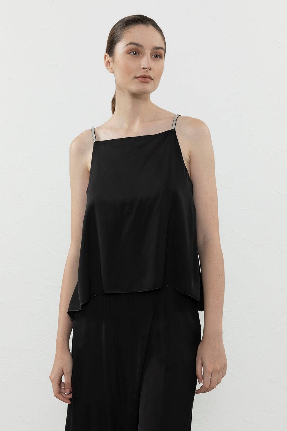 Peserico Top in satin di viscosa