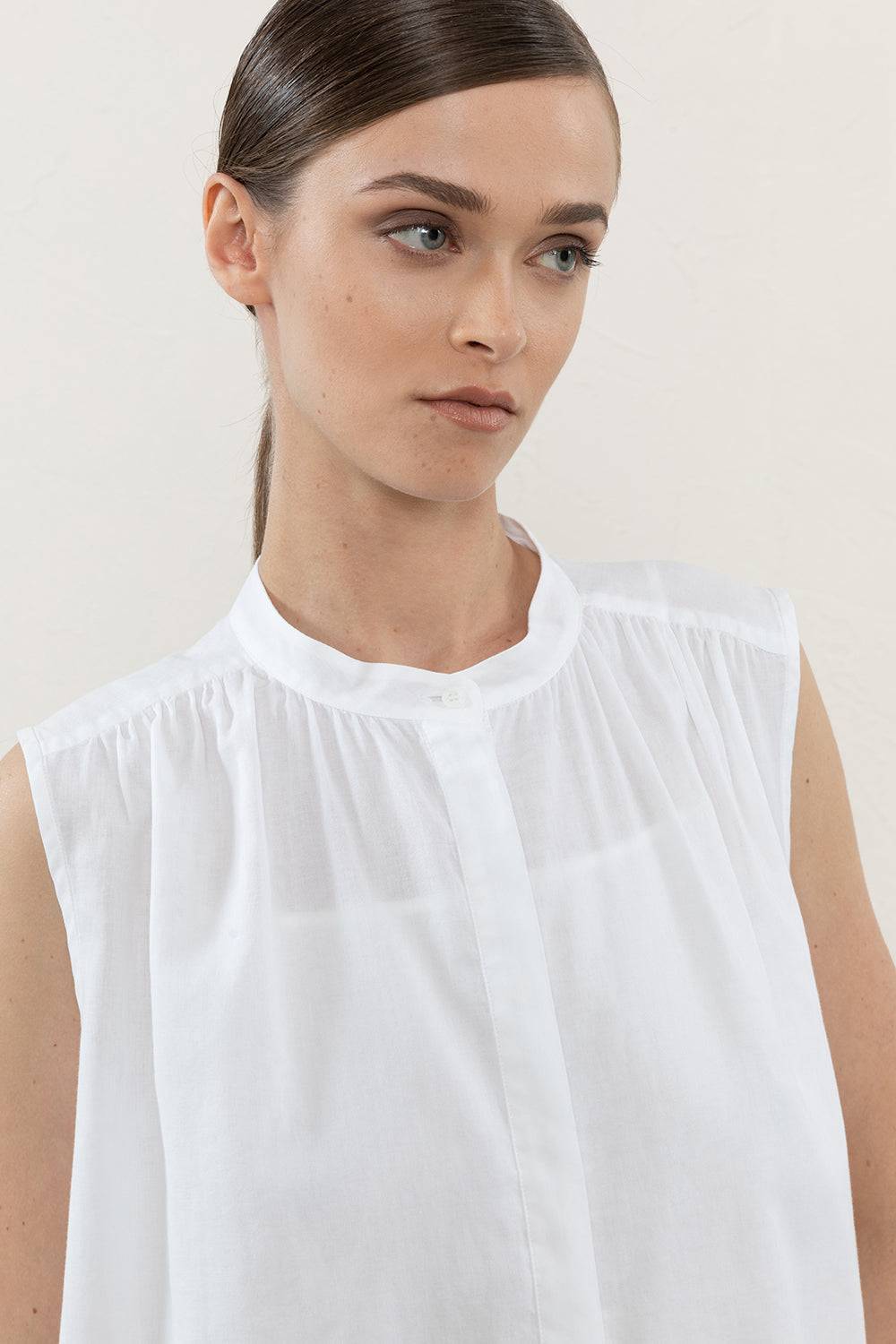 Peserico Top In Voile Di Puro Cotone