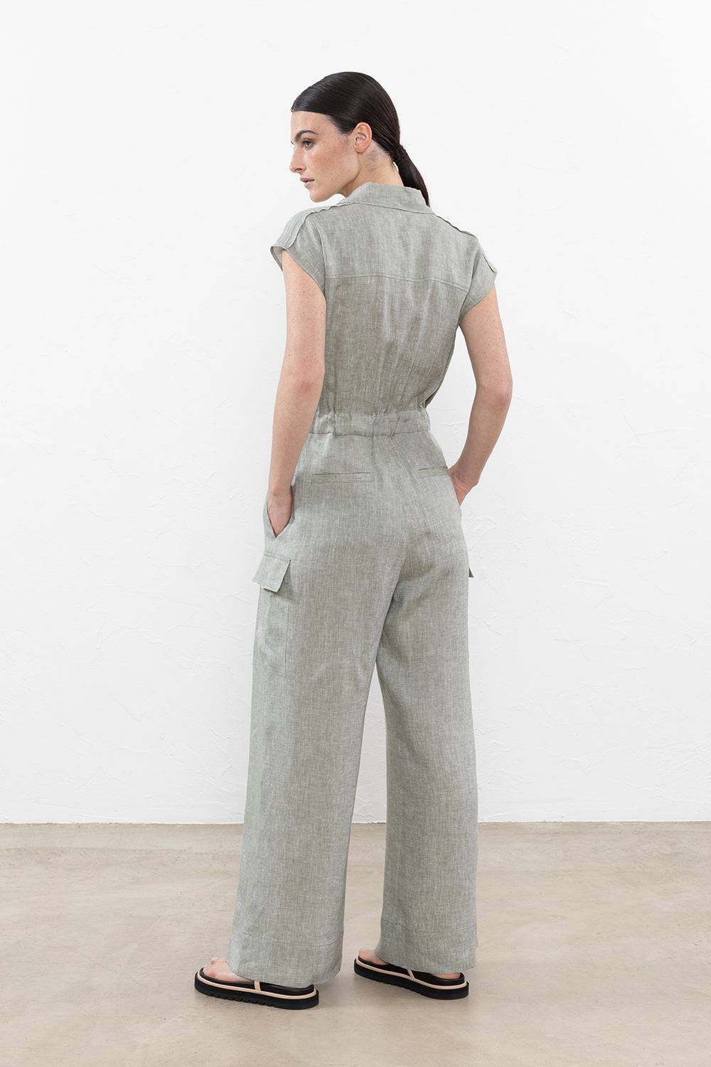 Peserico Tuta In Leggera Tela Di Puro Lino