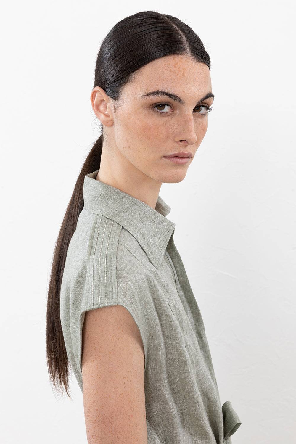 Peserico Tuta In Leggera Tela Di Puro Lino