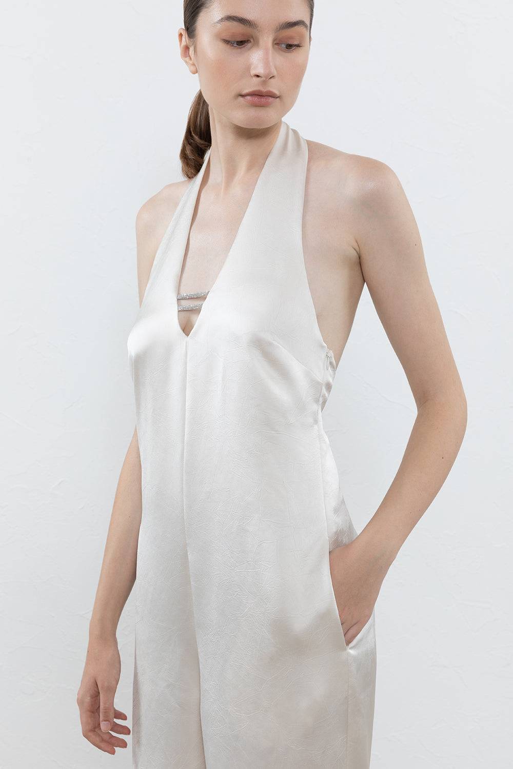 Peserico Tuta In Satin Lucido