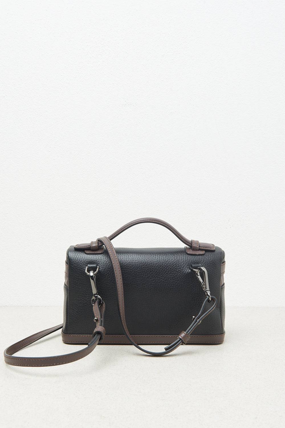 Peserico Valigetta In Vera Pelle Con Punto Luce