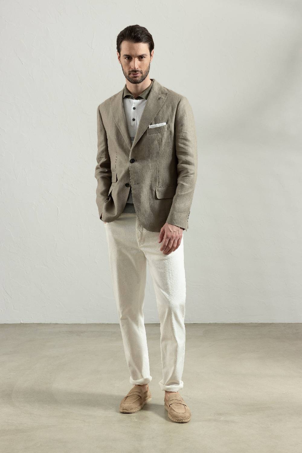 Peserico Polo In Filato Di Puro Cotone Crepe A Righe Block Color