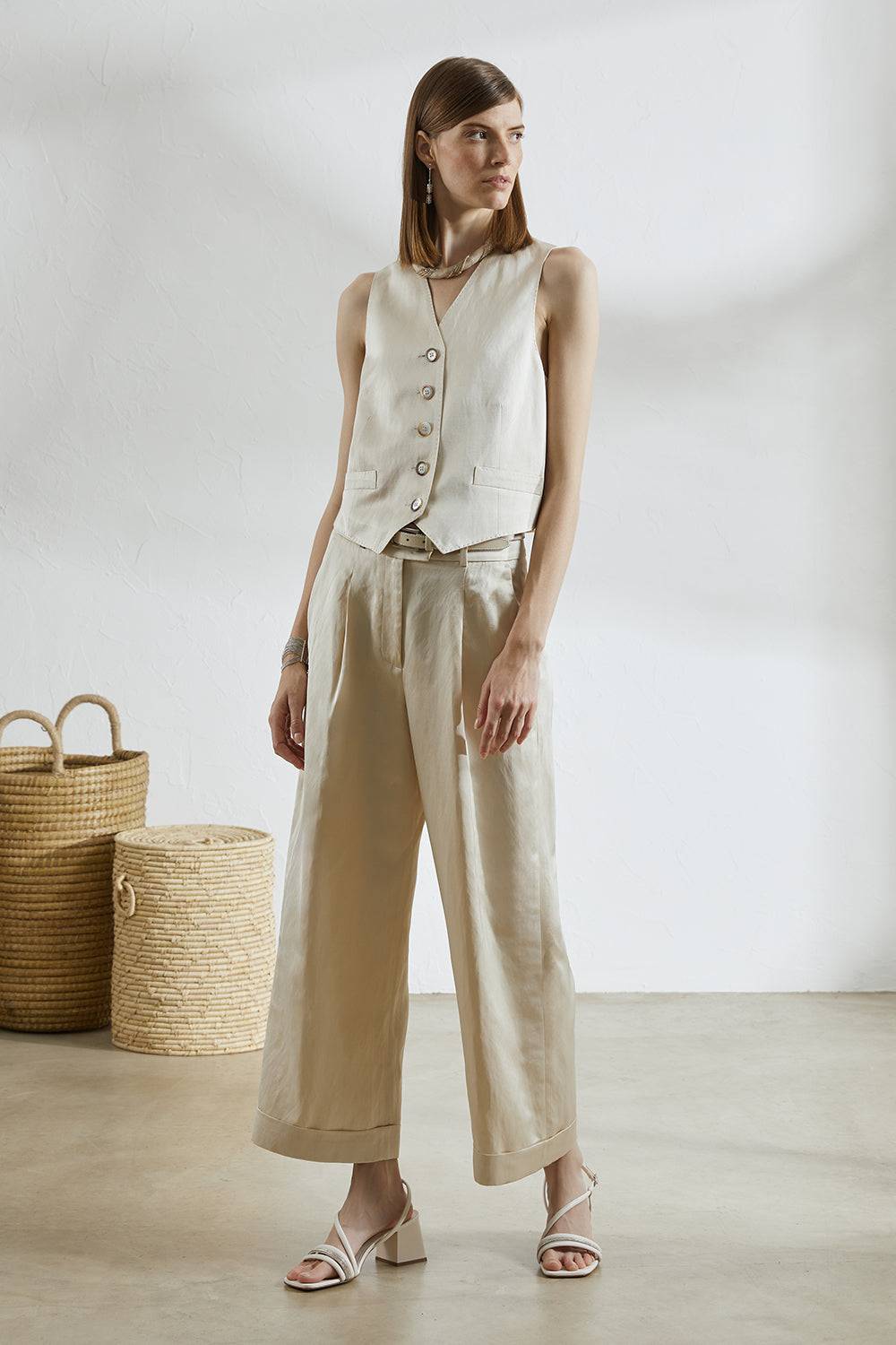 Peserico Sandali Con Tacco In Pelle Nappata Imbottita