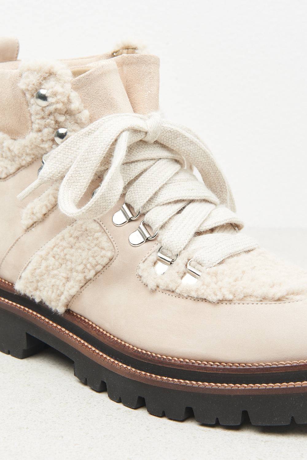 Peserico Scarpone Montagna In Vera Pelle Con Eco-pelliccia