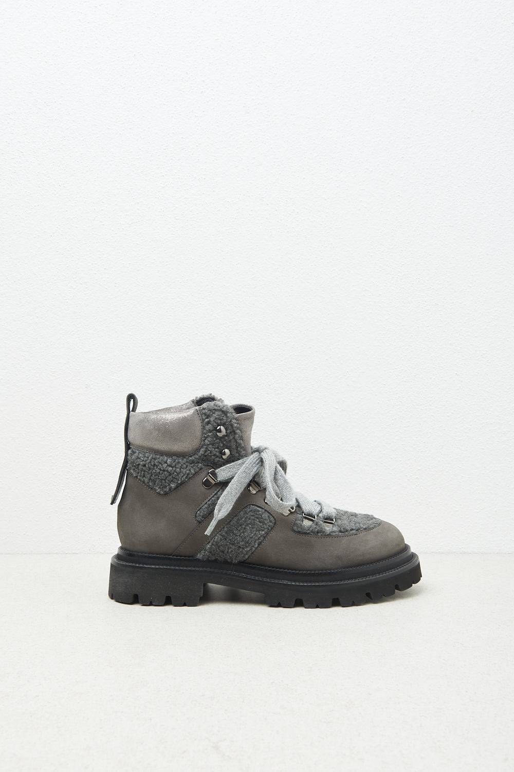 Peserico Scarpone Montagna In Vera Pelle E Eco-pelliccia