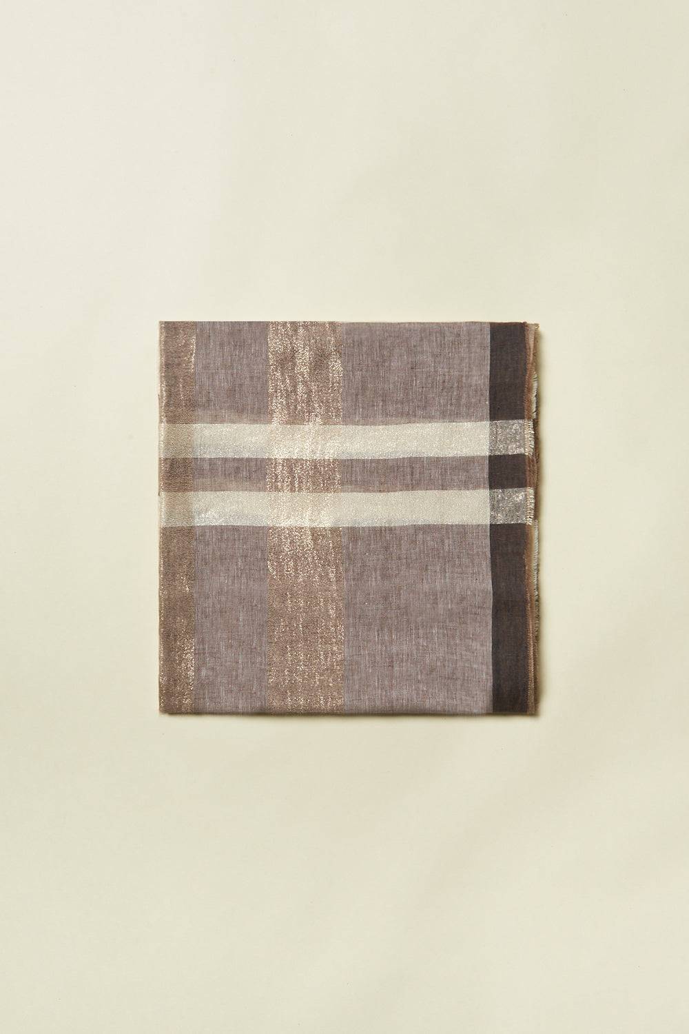 Peserico Sciarpa carré in misto lino, viscosa e lurex